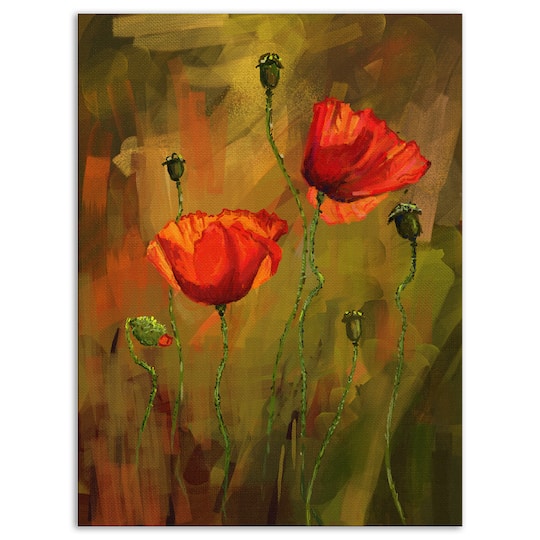 Designart - Watercolor Poppy Flowers